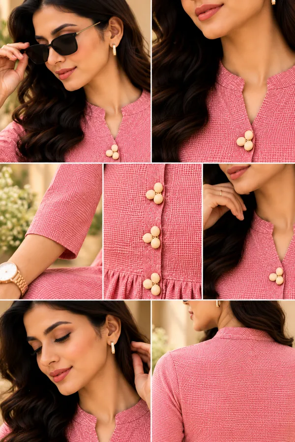 Pink_Textured_Flared_Kurta_for_Women