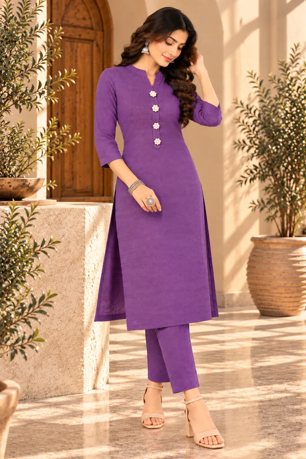 Purple_Textured_Straight_Kurta_Set_for_Women