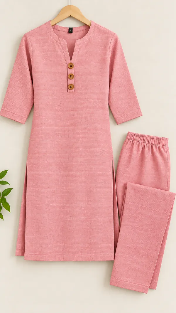Pink_Textured_Straight_Kurta_Set_for_Women
