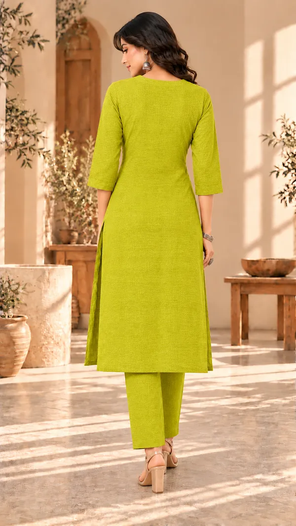 Lime_Green_Textured_Straight_Kurta_for_Women