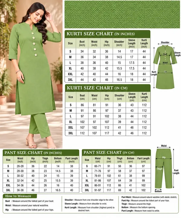 Green_Textured_Regular_Fit_Kurta_for_Women