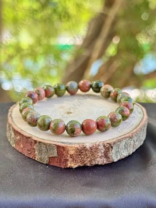 Multicolour_Unakite_Beaded_Bracelet_For_Unisex