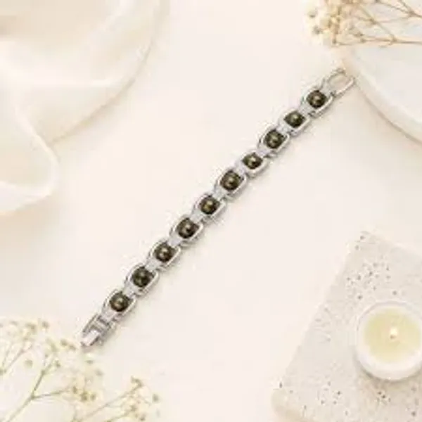 Silver_Pyrite_Raw_Stone_Beaded_Prosperity_Bracelet_For_Unisex