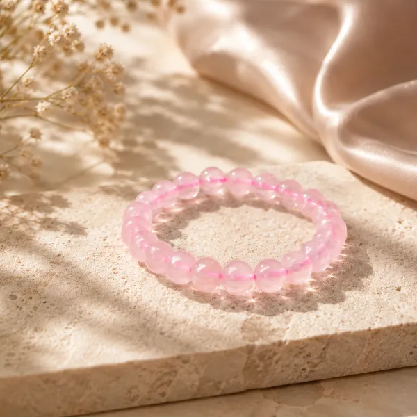 Pink_Rose_Quartz_Beaded_Bracelet_For_Women
