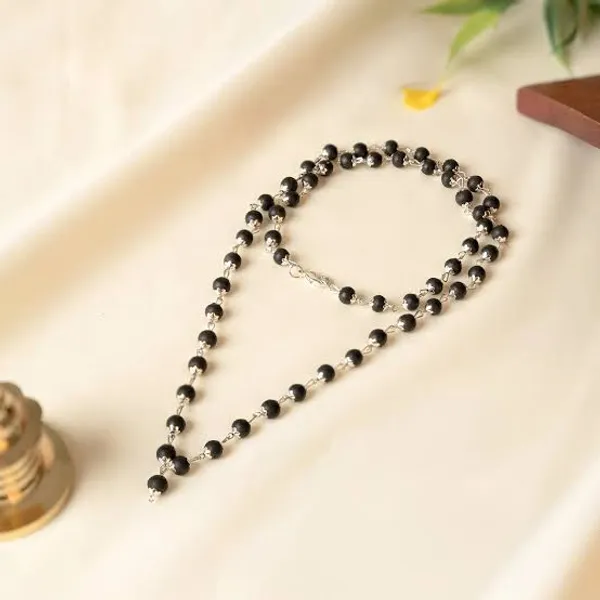 Silver_Capped_Karungali_Ebony_Wood_108_Beads_Mala