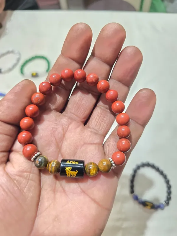 Pink_Gemstone_Mesha_Aries_Zodiac_Bracelet