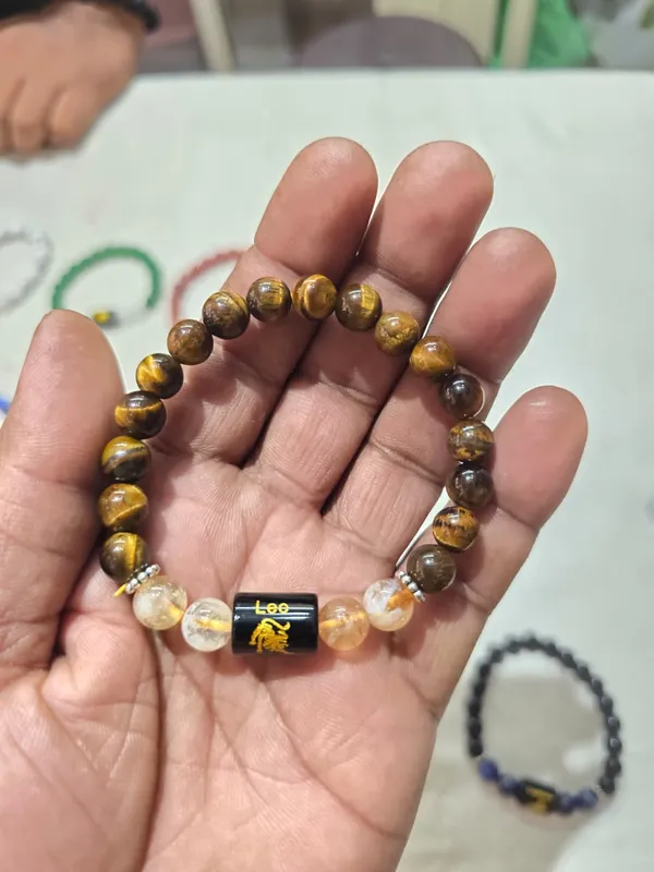 Brown_Gemstone_Leo_Zodiac_Bracelet_For_Unisex