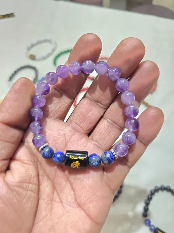 Purple_Gemstone_Kumbh_Aquarius_Zodiac_Bracelet_For_Unisex