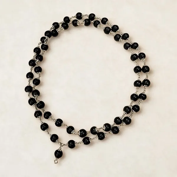 Silver_Capped_Karungali_Ebony_Wood_108_Beads_Mala