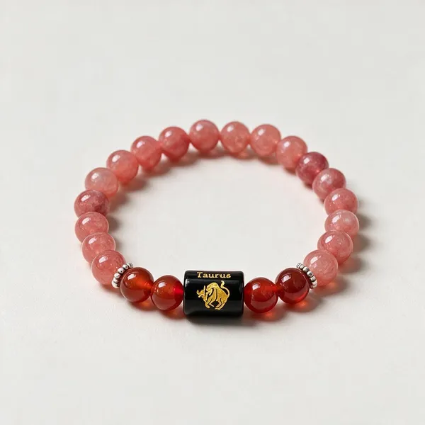 Pink_Gemstone_Vrishabha_Taurus_Zodiac_Bracelet