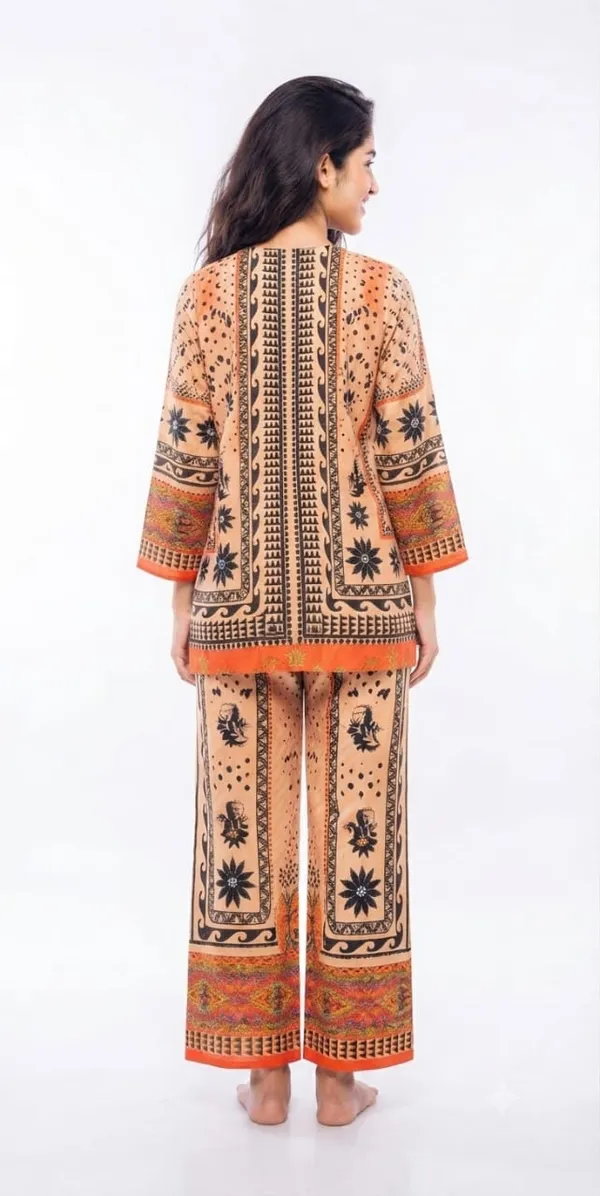 Peach_Rayon_Printed_Relaxed_Fit_Kurta_Palazzo_Set_For_Women