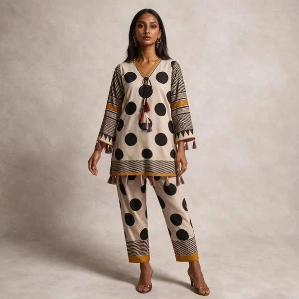 Beige_Cotton_Silk_Printed_Straight_Kurta_Pant_Set_For_Women