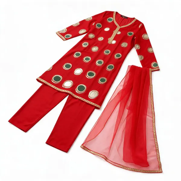 Red_Crepe_Printed_Straight_Kurta_Set_For_Women