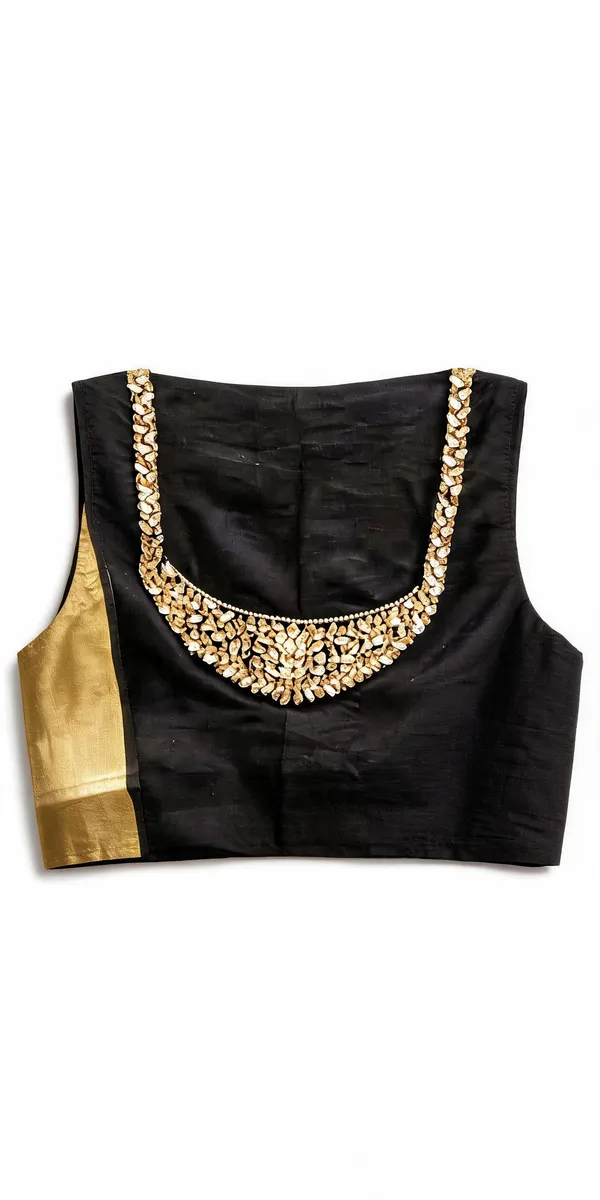 Black_Cotton_Blend_Sequin_Embellished_Ethnic_Blouse_For_Women