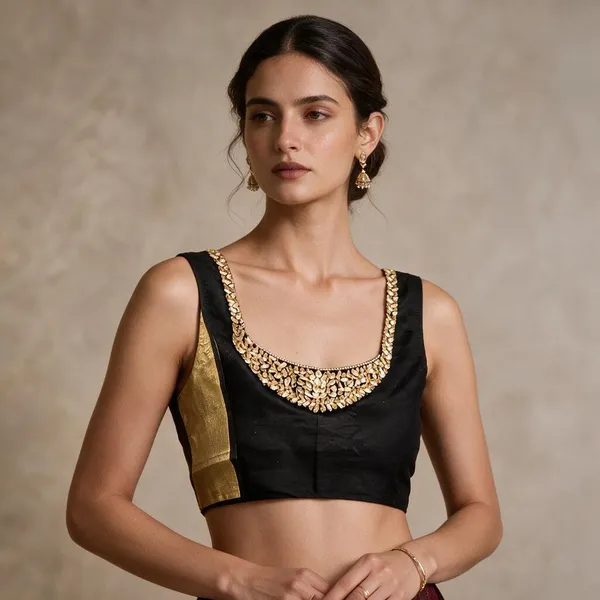 Black_Cotton_Blend_Sequin_Embellished_Ethnic_Blouse_For_Women