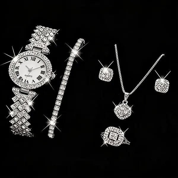 Silver_Stainless_Steel_Analog_Watch_And_Jewellery_Set_For_Women