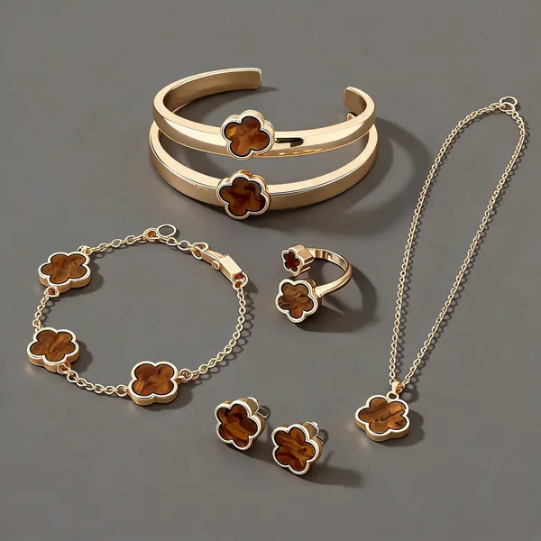 Brown_Gold_Tone_Floral_Alloy_Jewellery_Set_For_Women