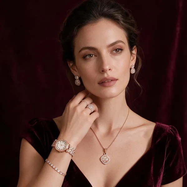 Rose_Gold_Alloy_Embellished_Watch_And_Jewellery_Set_For_Women