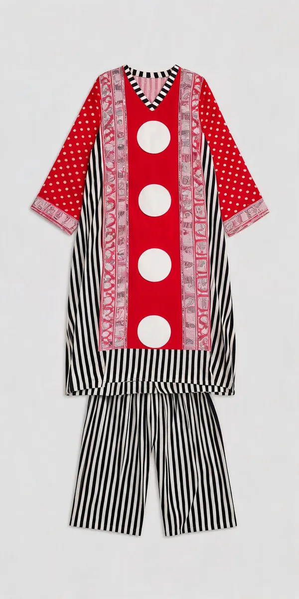 Red_Cotton_Blend_Printed_Straight_Kurta_Set_For_Women