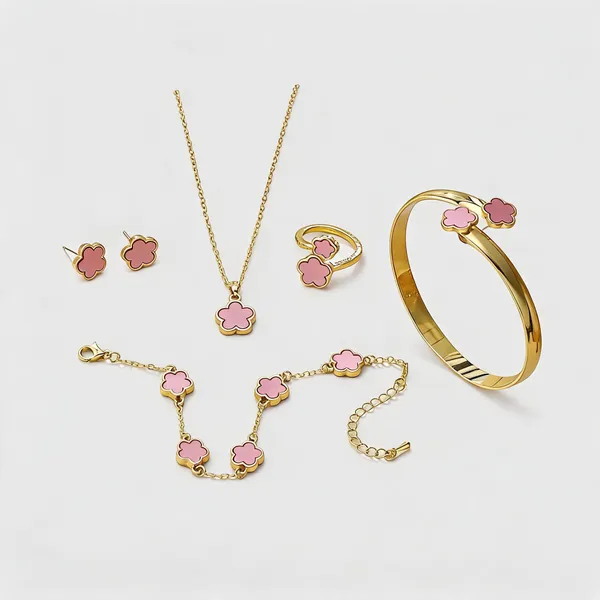 Pink_Gold_Tone_Alloy_Floral_Jewellery_Set_For_Women