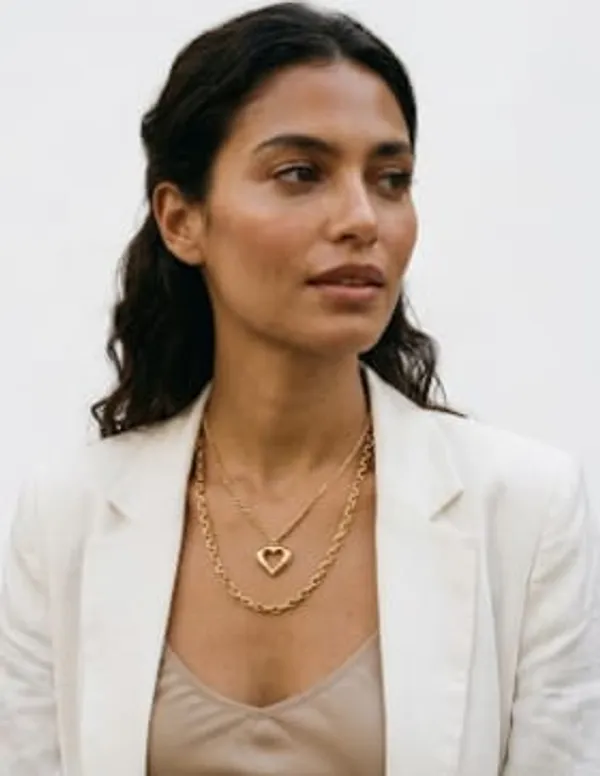 Gold_Tone_Alloy_Layered_Heart_Pendant_Necklace_Set_For_Women