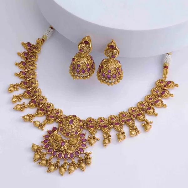 Classic_Charm_Temple_Necklace_Set_V_874_Red
