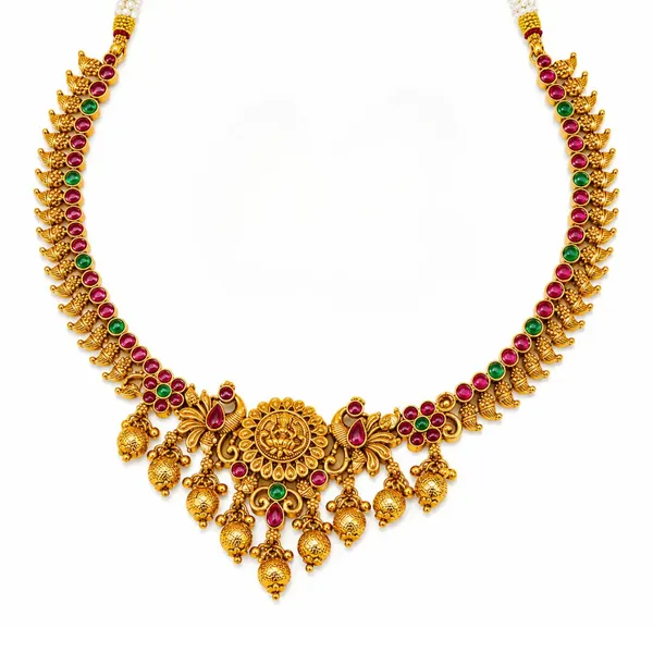 Soulful_Shine_Necklace_Set_V_1153_Red