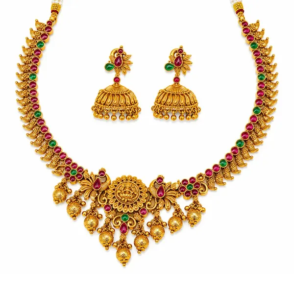 Soulful_Shine_Necklace_Set_V_1153_Red