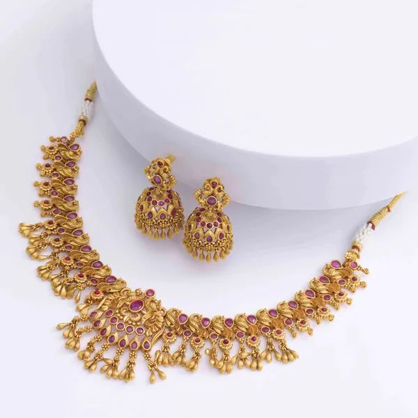 Mandira_Grace_Necklace_Set_V_879_Red