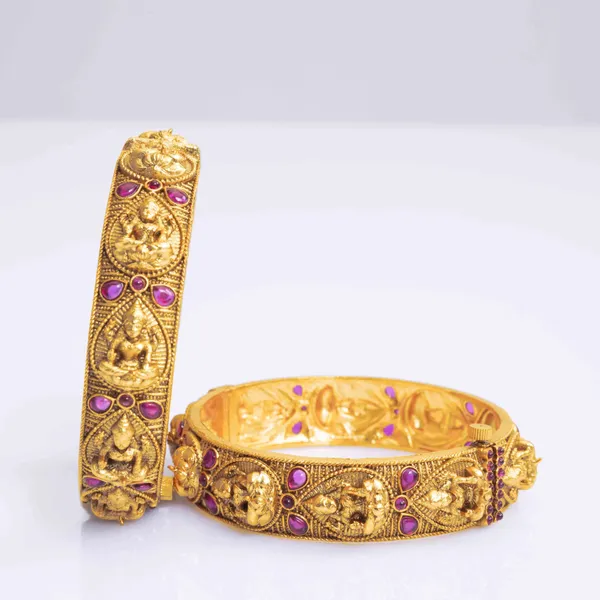 Divine_Laxmi_Gold_Plated_Bangle_K_978_Red