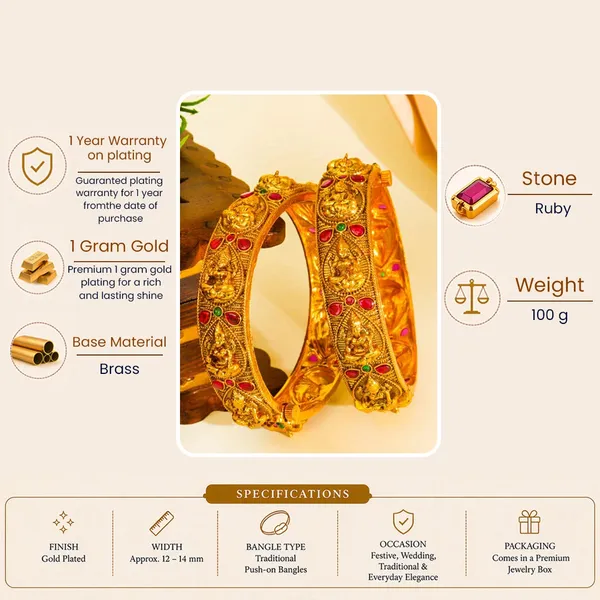 Divine_Laxmi_Gold_Plated_Bangle_K_978_Red