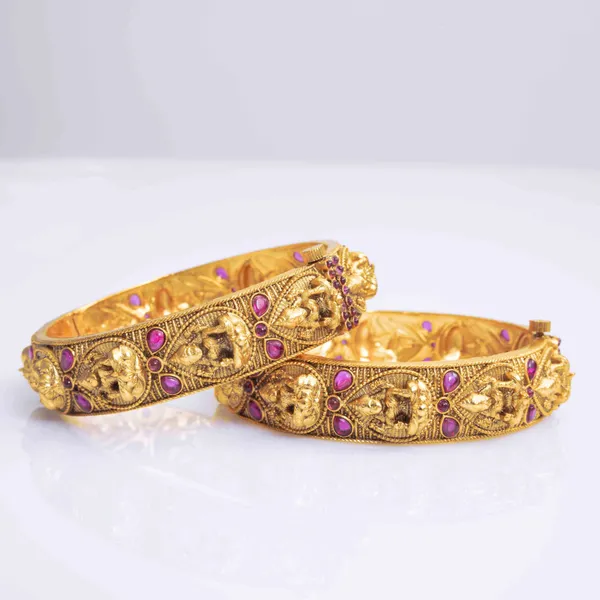 Divine_Laxmi_Gold_Plated_Bangle_K_978_Red
