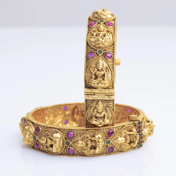 Divine_Laxmi_Gold_Plated_Bangle_K_978_Green