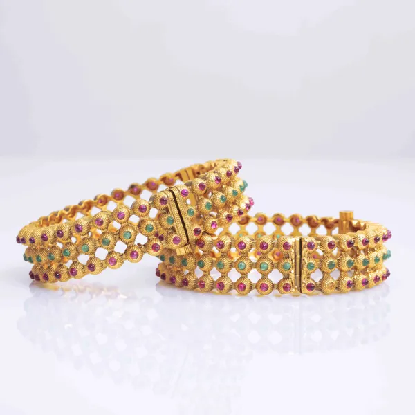 Classic_Stone_Temple_Bangle_In_Gold_Finish_P_450_Green