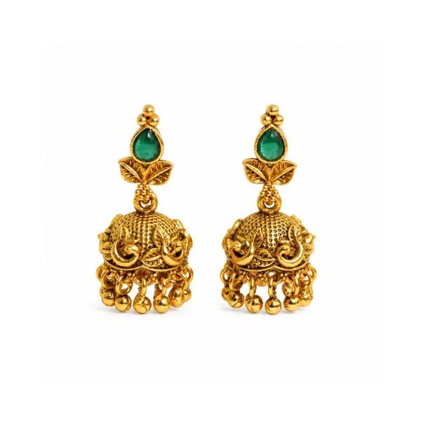 Temple_Grace_Small_Jhumka_V_110_Red