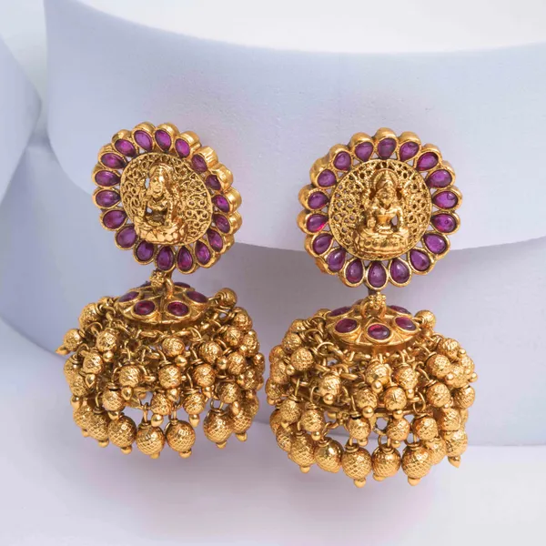 Divine_Lakshmi_Heritage_Jhumka_V_366_Red