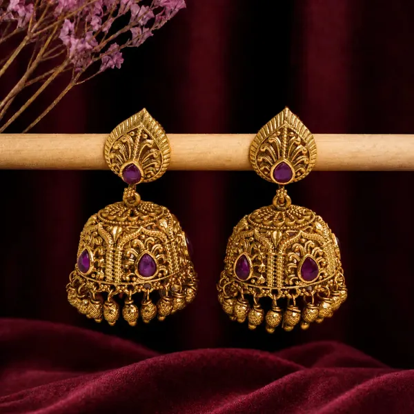Classic_Ethnic_Jhumka_R_1164_Red