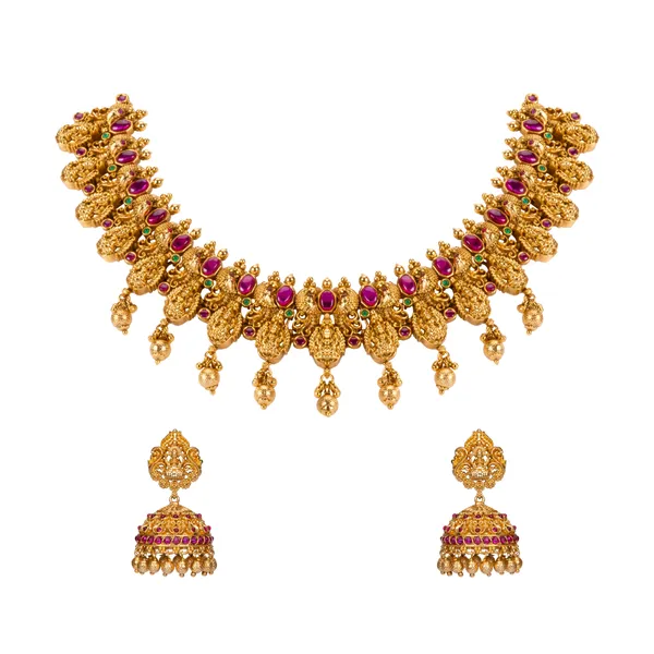Saanvika_Grace_Necklace_Set_V_667_Red
