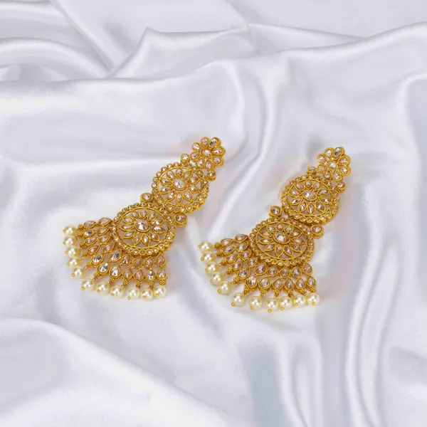Antique_Flower_Long_Jhumka_C_488_White