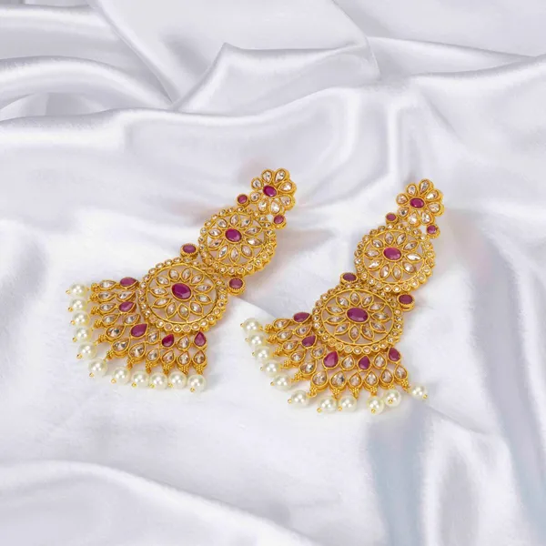 Antique_Flower_Long_Jhumka_C_488_White