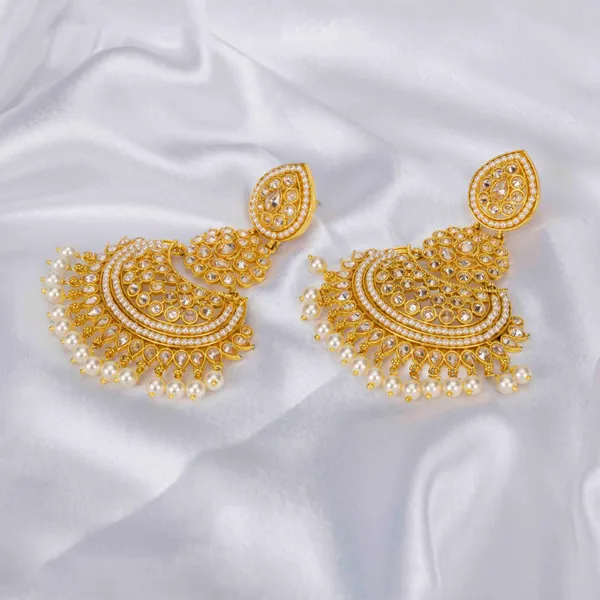 Antique_Flower_Gold_Plated_Jhumka_C_390_White