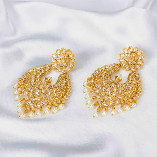 Antique_Flower_Gold_Plated_Jhumka_C_207_White