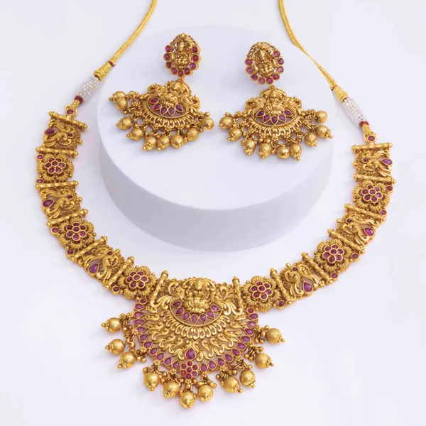 Eternal_Glow_Necklace_Set_V_677_Red