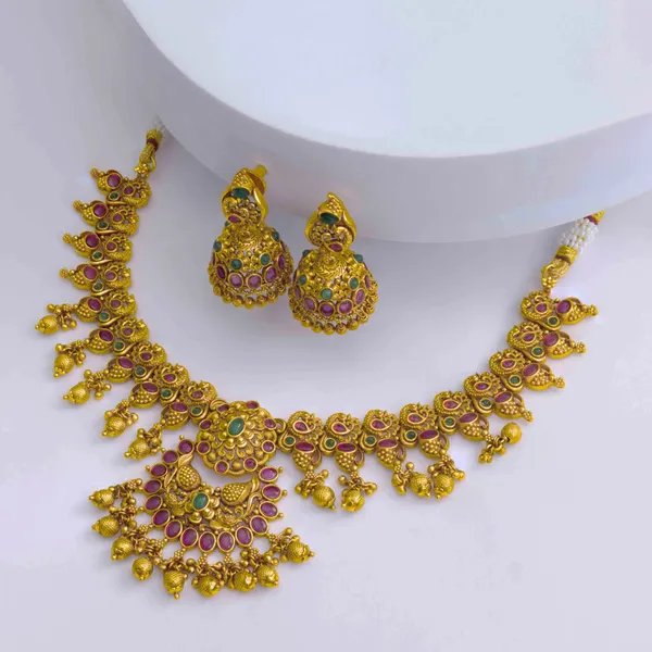 Classic_Charm_Temple_Necklace_Set_V_874_Green