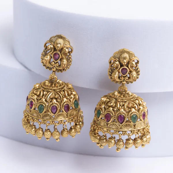 Majestic_Peacock_Glow_Jhumka_R_1163_Green