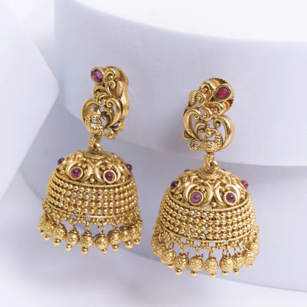 Timeless_Temple_Elegance_Jhumka_R_1162_Red