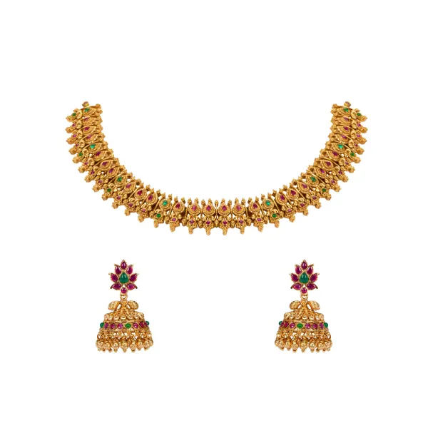 Antique_Necklace_Set_K_1390n_Green