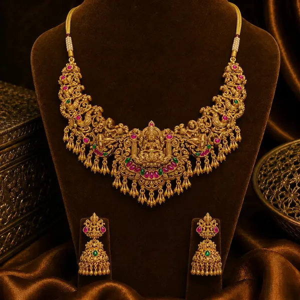 Royal_Roots_Necklace_Set_K_1214_Red