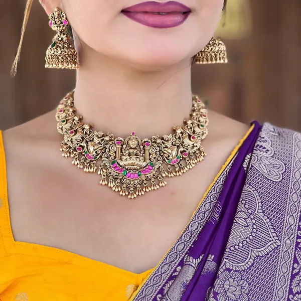 Royal_Roots_Necklace_Set_K_1214_Red