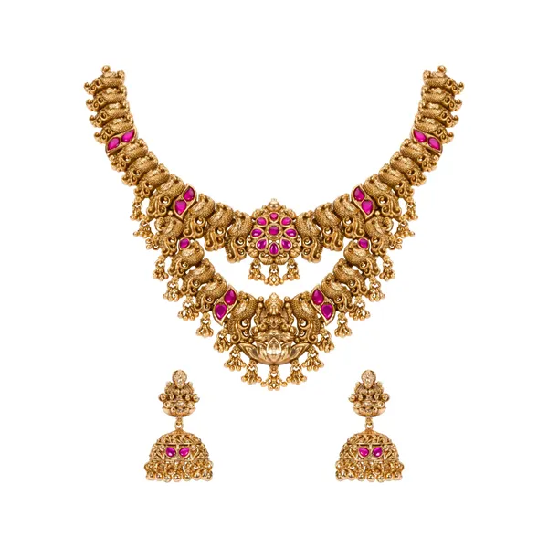 Nayana_Aura_Necklace_Set_K_1201_Red